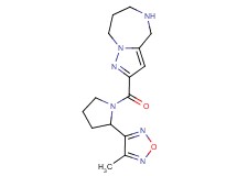 2-{[2-(4-methyl-1,2,5-oxadiazol-3-yl)pyrrolidin-1-yl]carbonyl}-5,6,7,8-tetrahydro-4H-pyrazolo[1,5-a][1,4]diazepine