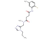 N'-(2-fluoro-5-methylphenyl)-N-methyl-N-[(4-propyl-4H-1,2,4-triazol-3-yl)methyl]succinamide