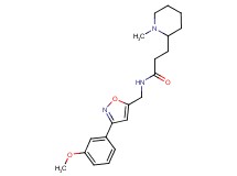 N-{[3-(3-methoxyphenyl)-5-isoxazolyl]methyl}-3-(1-methyl-2-piperidinyl)propanamide