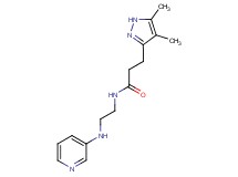 3-(4,5-dimethyl-1H-pyrazol-3-yl)-N-[2-(pyridin-3-ylamino)ethyl]propanamide