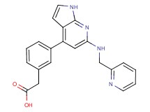 (3-{6-[(pyridin-2-ylmethyl)amino]-1H-pyrrolo[2,3-b]pyridin-4-yl}phenyl)acetic acid