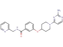 3-{[1-(2-aminopyrimidin-4-yl)piperidin-4-yl]oxy}-N-(pyridin-2-ylmethyl)benzamide