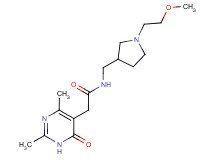 2-(2,4-dimethyl-6-oxo-1,6-dihydropyrimidin-5-yl)-N-{[1-(2-methoxyethyl)pyrrolidin-3-yl]methyl}acetamide