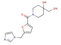 4-(hydroxymethyl)-1-[5-(1H-imidazol-1-ylmethyl)-2-furoyl]piperidin-4-ol