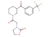 3-(2-oxo-2-{3-[3-(trifluoromethyl)benzoyl]-1-piperidinyl}ethyl)-1,3-oxazolidin-2-one