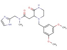 2-[1-(3,5-dimethoxybenzyl)-3-oxo-2-piperazinyl]-N-(1H-imidazol-2-ylmethyl)-N-methylacetamide