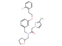 N-{3-[2-(2-fluorophenyl)ethoxy]benzyl}-2-(3-methyl-1H-pyrazol-1-yl)-N-(tetrahydro-2-furanylmethyl)acetamide