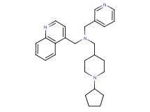 1-(1-cyclopentyl-4-piperidinyl)-N-(3-pyridinylmethyl)-N-(4-quinolinylmethyl)methanamine