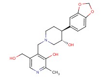 4-{[(3S*,4S*)-4-(1,3-benzodioxol-5-yl)-3-hydroxypiperidin-1-yl]methyl}-5-(hydroxymethyl)-2-methylpyridin-3-ol