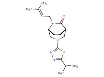 (1S*,5R*)-3-(5-isopropyl-1,3,4-thiadiazol-2-yl)-6-(3-methyl-2-buten-1-yl)-3,6-diazabicyclo[3.2.2]nonan-7-one