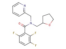 2,3,6-trifluoro-N-(pyridin-2-ylmethyl)-N-(tetrahydrofuran-2-ylmethyl)benzamide