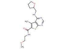 N-(2-methoxyethyl)-5-methyl-4-[(tetrahydro-2-furanylmethyl)amino]thieno[2,3-d]pyrimidine-6-carboxamide