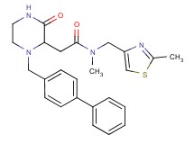 2-[1-(4-biphenylylmethyl)-3-oxo-2-piperazinyl]-N-methyl-N-[(2-methyl-1,3-thiazol-4-yl)methyl]acetamide