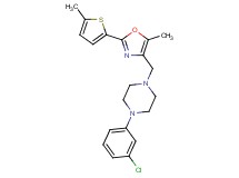 1-(3-chlorophenyl)-4-{[5-methyl-2-(5-methyl-2-thienyl)-1,3-oxazol-4-yl]methyl}piperazine