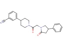 3-{1-[(2-oxo-4-phenylpyrrolidin-1-yl)acetyl]piperidin-4-yl}benzonitrile