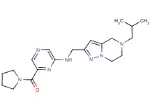 N-[(5-isobutyl-4,5,6,7-tetrahydropyrazolo[1,5-a]pyrazin-2-yl)methyl]-6-(pyrrolidin-1-ylcarbonyl)pyrazin-2-amine