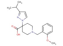 4-(3-isopropyl-1H-pyrazol-1-yl)-1-(2-methoxybenzyl)piperidine-4-carboxylic acid