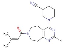 1-[7-(3-methylbut-2-enoyl)-6,7,8,9-tetrahydro-5H-pyrimido[4,5-d]azepin-4-yl]piperidine-3-carbonitrile