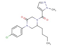 5-butyl-1-(4-chlorophenyl)-4-[(1-methyl-1H-pyrazol-5-yl)carbonyl]-2-piperazinone