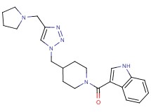 3-[(4-{[4-(1-pyrrolidinylmethyl)-1H-1,2,3-triazol-1-yl]methyl}-1-piperidinyl)carbonyl]-1H-indole trifluoroacetate