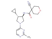 4-cyano-N-[rel-(3R,4S)-4-cyclopropyl-1-(2-methyl-4-pyrimidinyl)-3-pyrrolidinyl]tetrahydro-2H-pyran-4-carboxamide hydrochloride