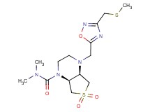 (4aR*,7aS*)-N,N-dimethyl-4-({3-[(methylthio)methyl]-1,2,4-oxadiazol-5-yl}methyl)hexahydrothieno[3,4-b]pyrazine-1(2H)-carboxamide 6,6-dioxide