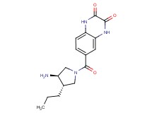 6-{[(3R*,4S*)-3-amino-4-propylpyrrolidin-1-yl]carbonyl}-1,4-dihydroquinoxaline-2,3-dione
