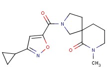 2-[(3-cyclopropyl-5-isoxazolyl)carbonyl]-7-methyl-2,7-diazaspiro[4.5]decan-6-one