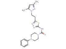N-{5-[2-(3,5-dimethyl-1H-pyrazol-1-yl)ethyl]-1,3,4-thiadiazol-2-yl}-4-phenylpiperazine-1-carboxamide