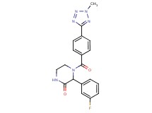 3-(3-fluorophenyl)-4-[4-(2-methyl-2H-tetrazol-5-yl)benzoyl]piperazin-2-one