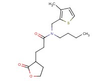 N-butyl-N-[(3-methyl-2-thienyl)methyl]-3-(2-oxotetrahydrofuran-3-yl)propanamide