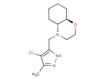 (4aR*,8aR*)-4-[(4-chloro-3-methyl-1H-pyrazol-5-yl)methyl]octahydro-2H-1,4-benzoxazine