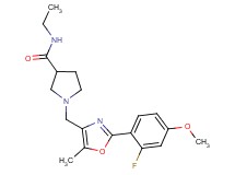 N-ethyl-1-{[2-(2-fluoro-4-methoxyphenyl)-5-methyl-1,3-oxazol-4-yl]methyl}pyrrolidine-3-carboxamide