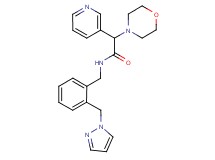 2-(4-morpholinyl)-N-[2-(1H-pyrazol-1-ylmethyl)benzyl]-2-(3-pyridinyl)acetamide