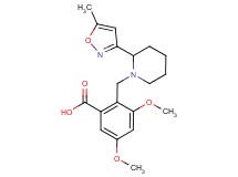 3,5-dimethoxy-2-{[2-(5-methylisoxazol-3-yl)piperidin-1-yl]methyl}benzoic acid