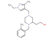 2-[4-[(1-ethyl-3-methyl-1H-pyrazol-4-yl)methyl]-1-(2-methylbenzyl)-2-piperazinyl]ethanol