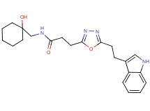 N-[(1-hydroxycyclohexyl)methyl]-3-{5-[2-(1H-indol-3-yl)ethyl]-1,3,4-oxadiazol-2-yl}propanamide