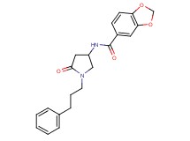 N-[5-oxo-1-(3-phenylpropyl)-3-pyrrolidinyl]-1,3-benzodioxole-5-carboxamide