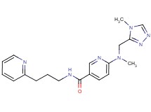 6-{methyl[(4-methyl-4H-1,2,4-triazol-3-yl)methyl]amino}-N-(3-pyridin-2-ylpropyl)nicotinamide