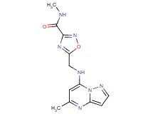 N-methyl-5-{[(5-methylpyrazolo[1,5-a]pyrimidin-7-yl)amino]methyl}-1,2,4-oxadiazole-3-carboxamide