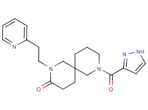8-(1H-pyrazol-3-ylcarbonyl)-2-(2-pyridin-2-ylethyl)-2,8-diazaspiro[5.5]undecan-3-one
