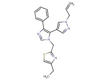 2-{[5-(1-allyl-1H-pyrazol-4-yl)-4-phenyl-1H-imidazol-1-yl]methyl}-4-ethyl-1,3-thiazole