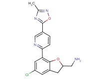 ({5-chloro-7-[5-(3-methyl-1,2,4-oxadiazol-5-yl)pyridin-2-yl]-2,3-dihydro-1-benzofuran-2-yl}methyl)amine