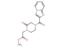 methyl [4-(imidazo[1,2-a]pyridin-2-ylcarbonyl)-2-oxo-1-piperazinyl]acetate trifluoroacetate