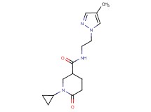 1-cyclopropyl-N-[2-(4-methyl-1H-pyrazol-1-yl)ethyl]-6-oxo-3-piperidinecarboxamide