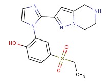 4-(ethylsulfonyl)-2-[2-(4,5,6,7-tetrahydropyrazolo[1,5-a]pyrazin-2-yl)-1H-imidazol-1-yl]phenol hydrochloride