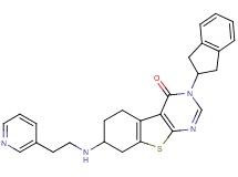 3-(2,3-dihydro-1H-inden-2-yl)-7-{[2-(3-pyridinyl)ethyl]amino}-5,6,7,8-tetrahydro[1]benzothieno[2,3-d]pyrimidin-4(3H)-one