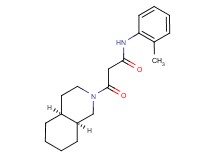 N-(2-methylphenyl)-3-[(4aS*,8aS*)-octahydroisoquinolin-2(1H)-yl]-3-oxopropanamide