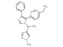 5-ethyl-2-{1-[1-(1-methyl-1H-pyrazol-4-yl)ethyl]-4-phenyl-1H-imidazol-5-yl}pyridine