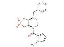 (4aS*,7aR*)-1-[(1-methyl-1H-pyrrol-2-yl)carbonyl]-4-(3-pyridinylmethyl)octahydrothieno[3,4-b]pyrazine 6,6-dioxide
